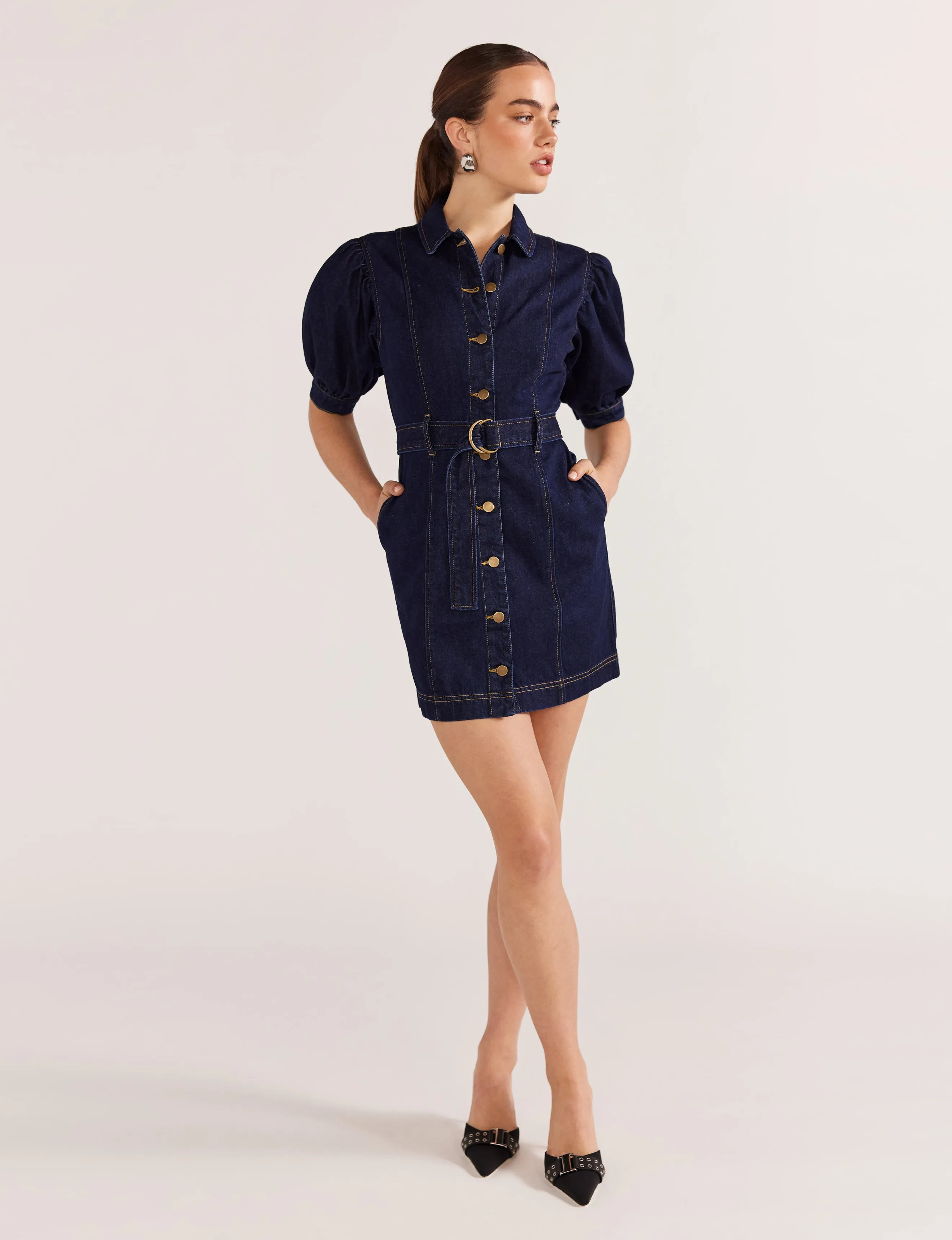 Vara Denim Mini Dress - Indigo