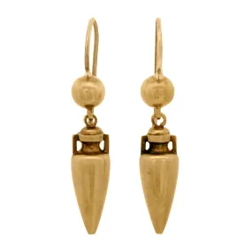 Victorian 18k Gold Urn Earrings