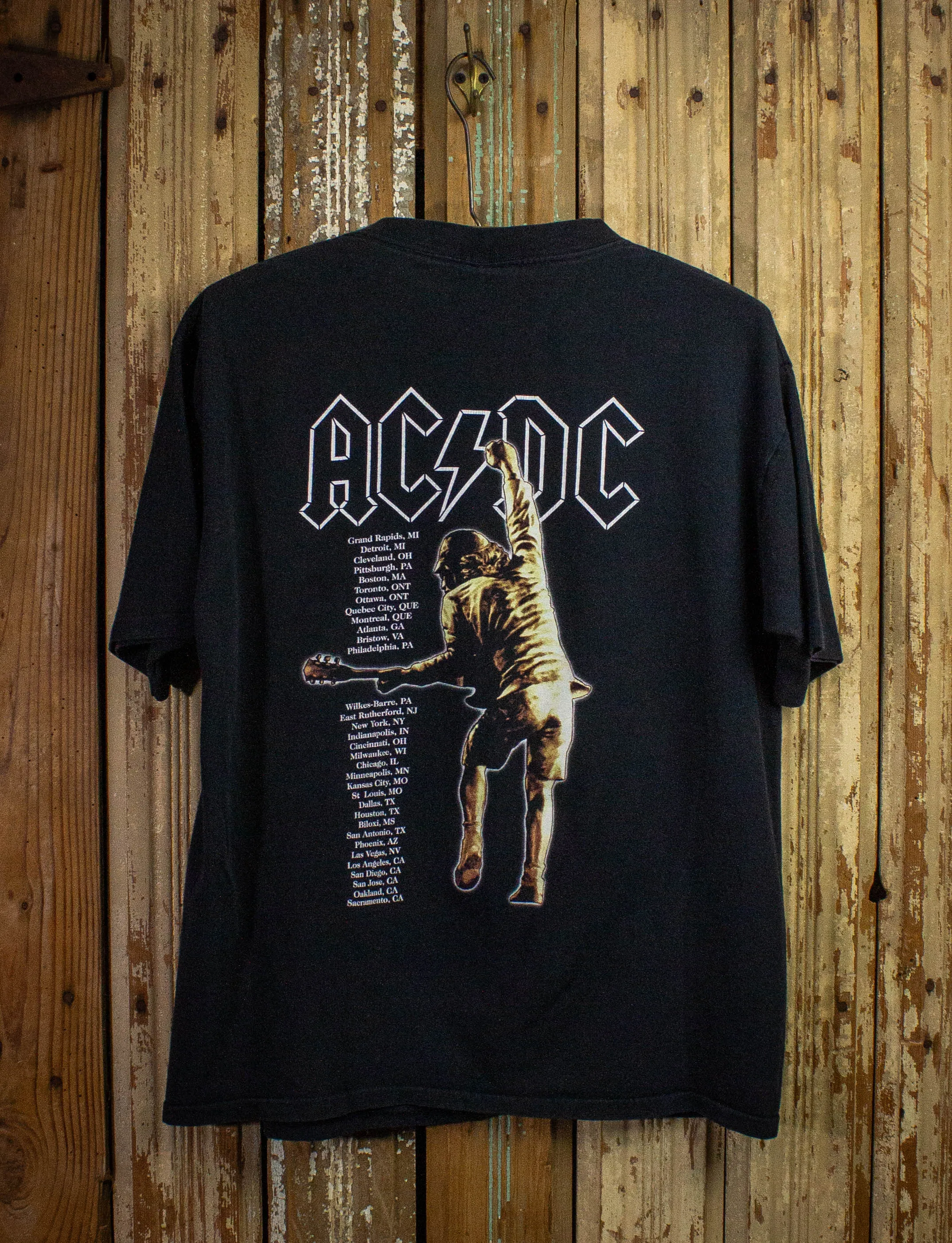 Vintage AC/DC Stiff Upper Lip Concert T Shirt 2000 Black Large