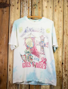 Vintage Metallica Guns N Roses Tie Dye Concert T Shirt 1992 Large