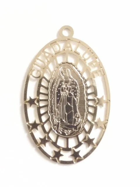 Virgen de Guadalupe Medal, Our Lady of Guadalupe Pendant, Se̱ora de Guadalupe Necklace, Virgin Mary Charm, Catholic Jewelry, Christmas gift