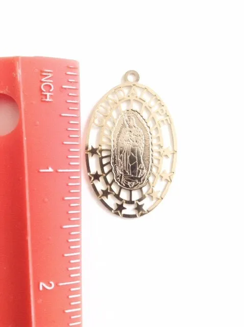 Virgen de Guadalupe Medal, Our Lady of Guadalupe Pendant, Se̱ora de Guadalupe Necklace, Virgin Mary Charm, Catholic Jewelry, Christmas gift