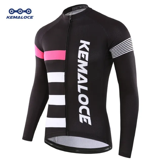 Wholesale 100% Polyester Men Cycling Jersey Quick Dry Ciclismo Bicycle Shirt Spring Long Sleeve Road Cycling Clothes Bike Jersey