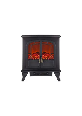 Wingham 2Kw Electric Double Door Fire Stove | WL46019 - Black