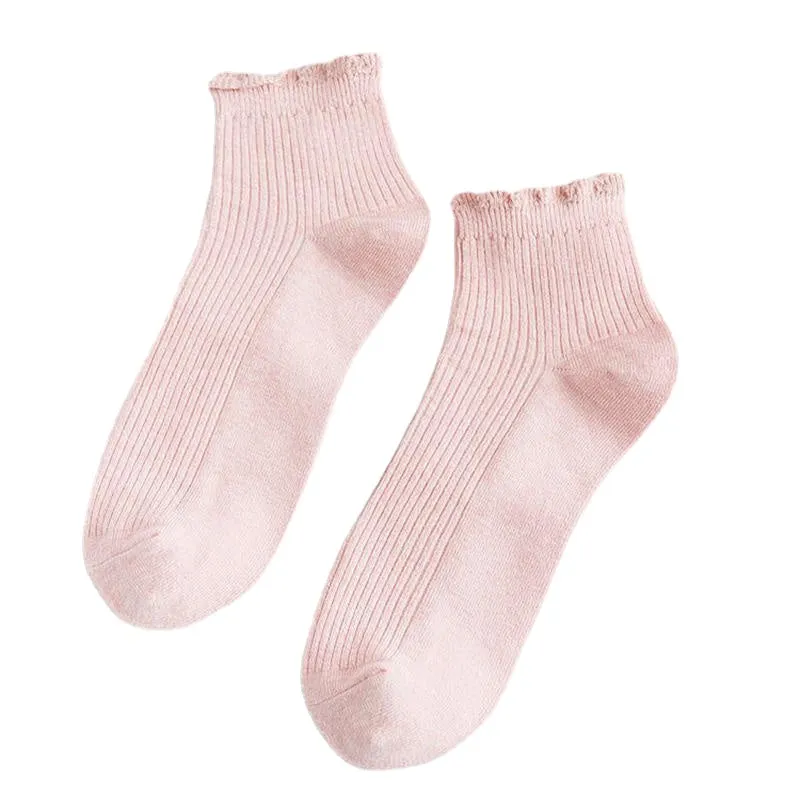 Women Deodorization Breathable Short Tube Socks Vintage Fungus Lace Cotton Boat Sock