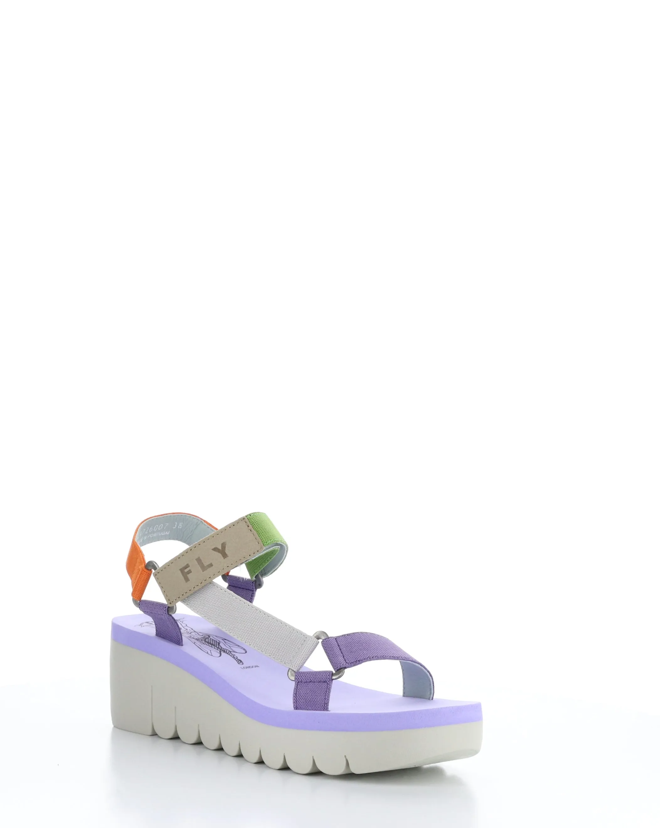 YEFA726FLY 007 MULTI/VIOLA Velcro Sandals